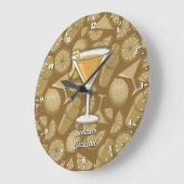 Sidecar Cocktail Große Wanduhr (Winkel)