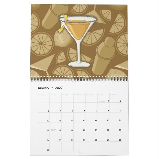 Sidecar Cocktail Kalender (Jan 2027)