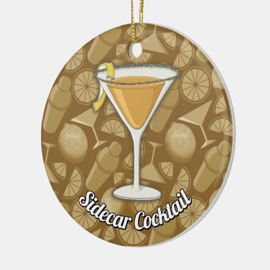 Sidecar Cocktail Keramikornament (Links)