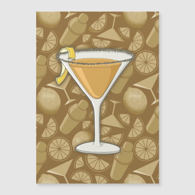 Sidecar Cocktail Magnetkarte (Vorderseite)