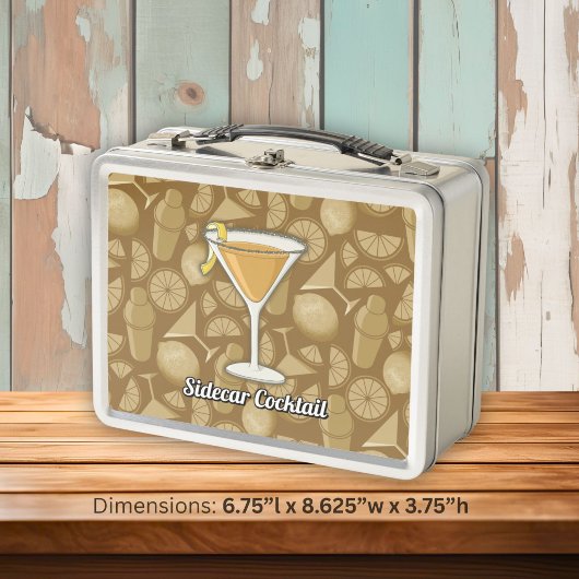 Sidecar Cocktail Metall Brotdose