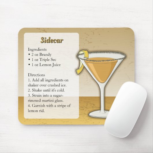 Sidecar Cocktail Mousepad (Mit Mouse)