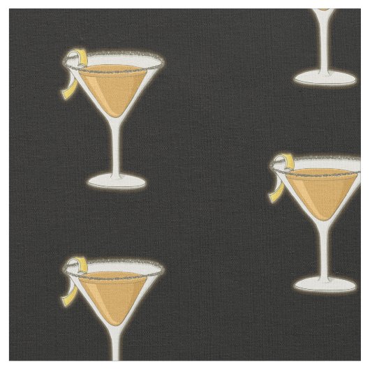 Sidecar Cocktail Muster Stoff (Nahaufnahme)