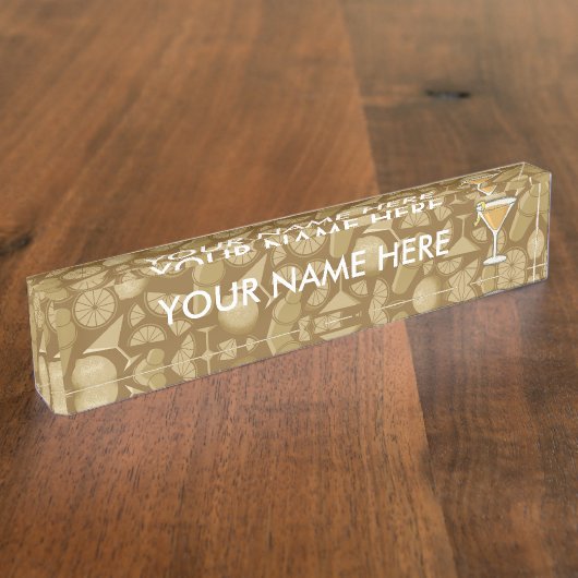 Sidecar Cocktail Namensplakette (Seite)