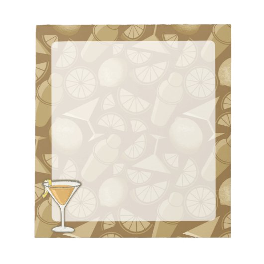 Sidecar Cocktail Notizblock (Vorderseite)