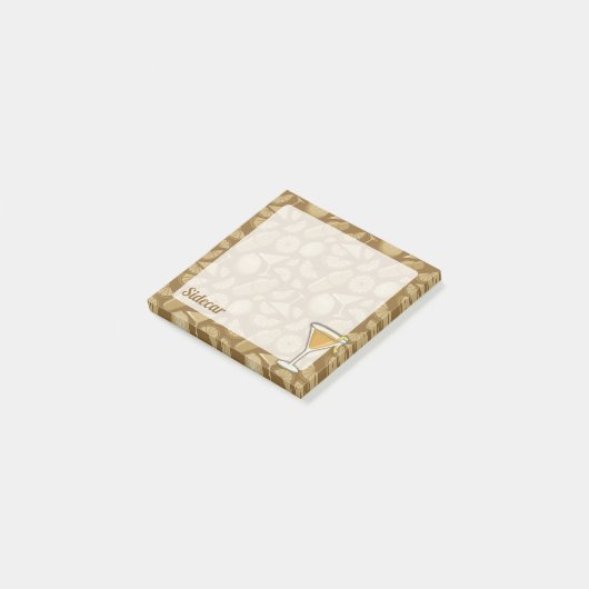 Sidecar Cocktail Post-it Klebezettel (angewinkelt)