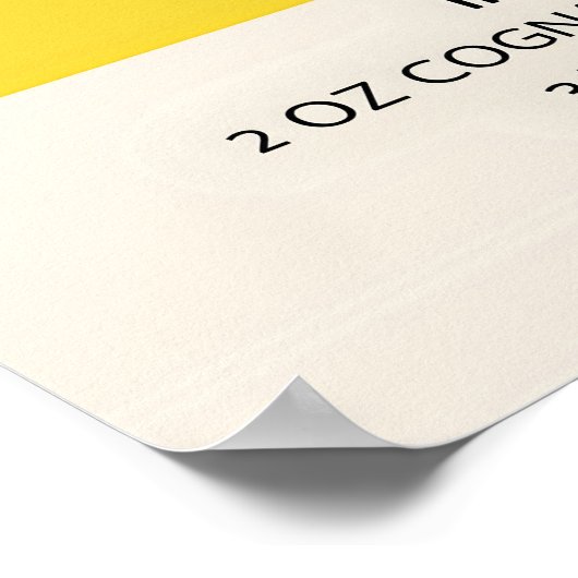 Sidecar Cocktail Poster (Ecke)