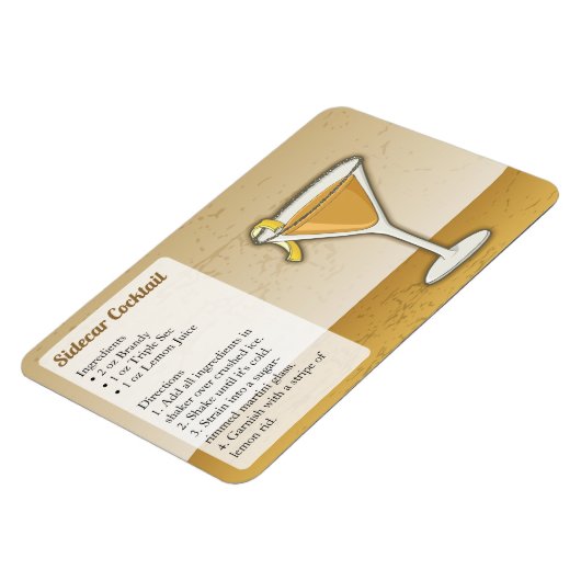 Sidecar Cocktail Rezept Magnet (Linke Seite)