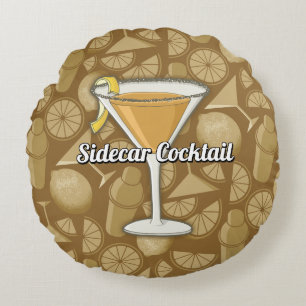 Sidecar Cocktail Rundes Kissen