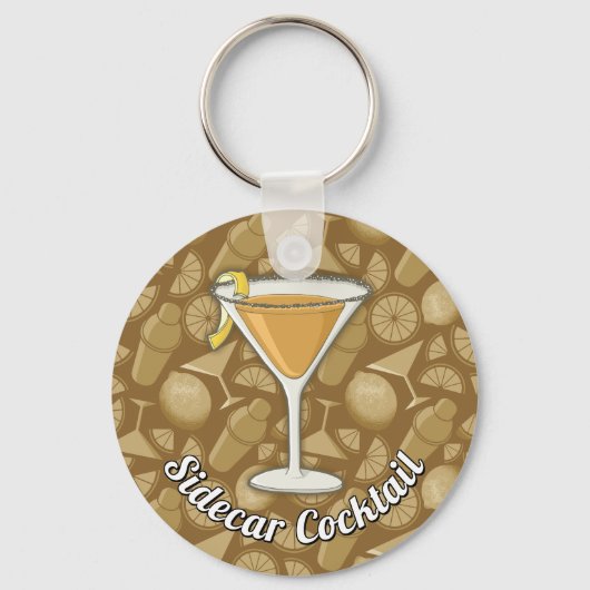 Sidecar Cocktail Schlüsselanhänger (Vorderseite)