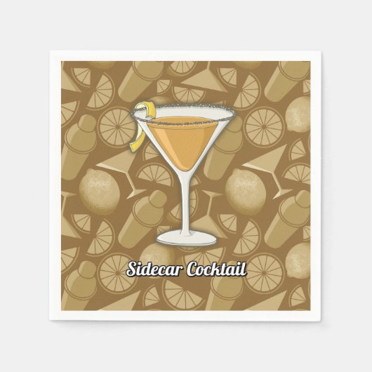 Sidecar Cocktail Serviette (Vorderseite)