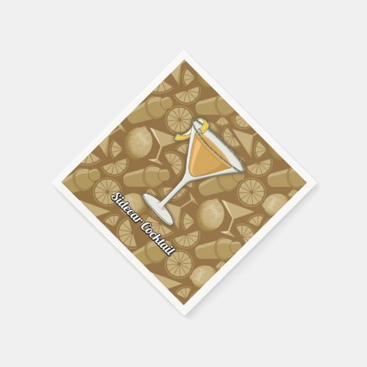 Sidecar Cocktail Serviette (Ecke)