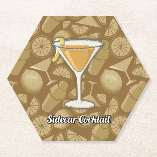 Sidecar Cocktail Untersetzer (Vorderseite)