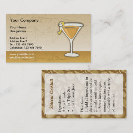 Sidecar Cocktail Visitenkarte