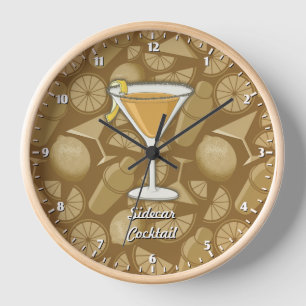 Sidecar Cocktail Wanduhr