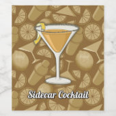 Sidecar Cocktail Weinetikett (Einzelnes Label)