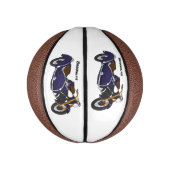 Sidecar purple motorcycle illustration mini basketball (Vertikal)