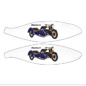 Sidecar purple motorcycle illustration mini basketball (Panele)