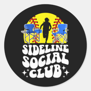 Sideline Social Club Softll Mama eines Softll Spie Runder Aufkleber
