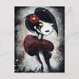 Sidelong (rot) postkarte