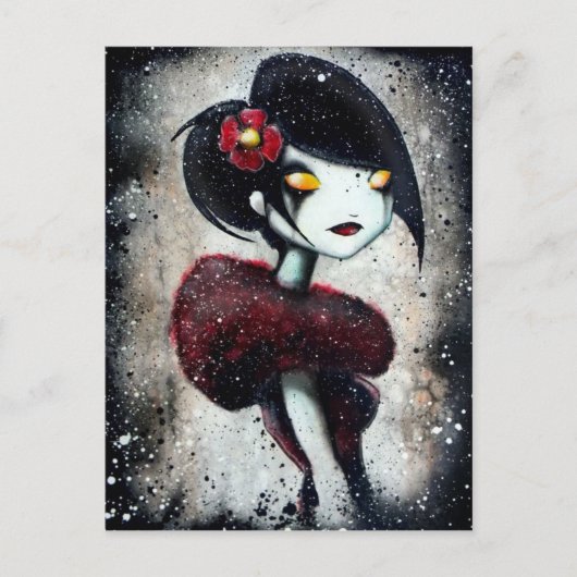 Sidelong (rot) postkarte (Vorderseite)