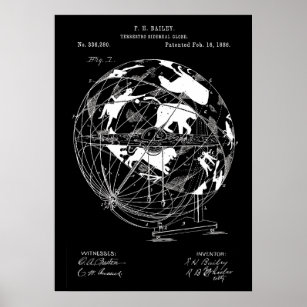 Sidereal Globe Patent Poster