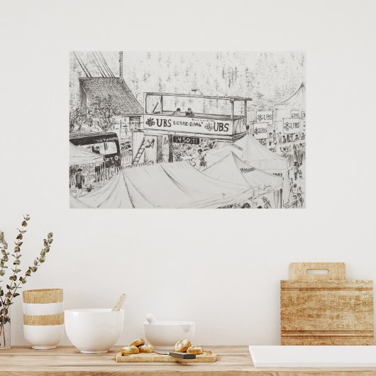 Siders to Zinal Mountain Race The Finish 2012. Poster (Küche)