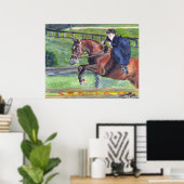 Sidesaddle Horse Portrait Poster (Heimbüro)