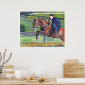 Sidesaddle Horse Portrait Poster (Küche)
