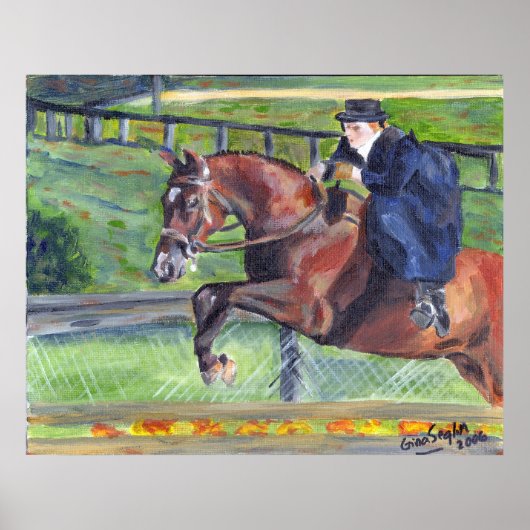 Sidesaddle Horse Portrait Poster (Vorne)