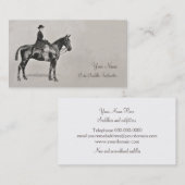 Sidesaddlepferd und Reiter-Visitenkarte Visitenkarte (Vorne/Hinten)