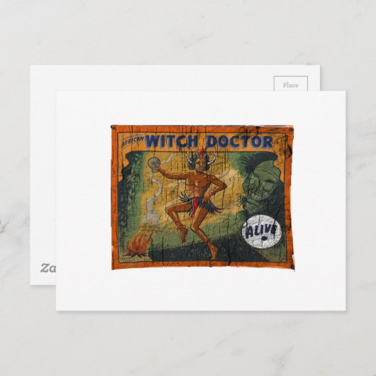 Sideshow Banner Hexendoktor Postkarte (Vorne/Hinten)