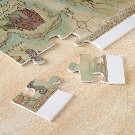 Sideshow Monkey World Map, Puzzle (Seite)