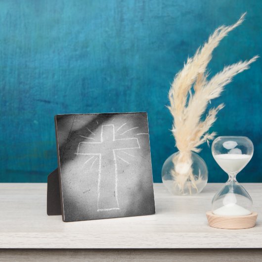 Sidewalk Art Chalet Cross Poster Fotoplatte (InSitu)