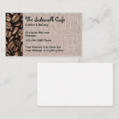 Sidewalk Café Kaffeehaus Visitenkarte (Vorne/Hinten)