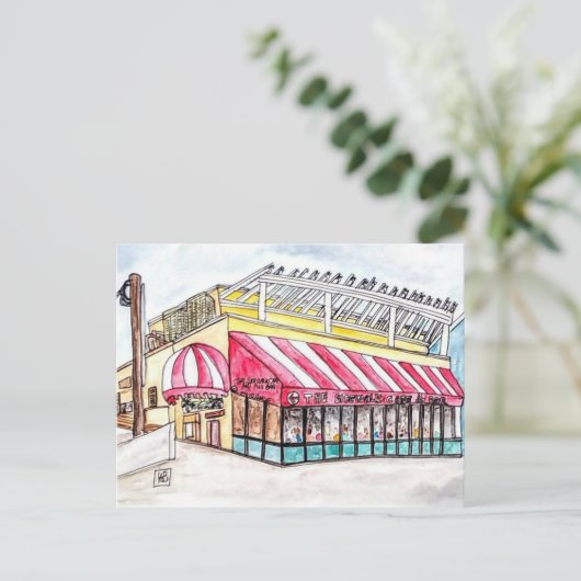 Sidewalk Café Postkarte (Stehend Vorderseite)