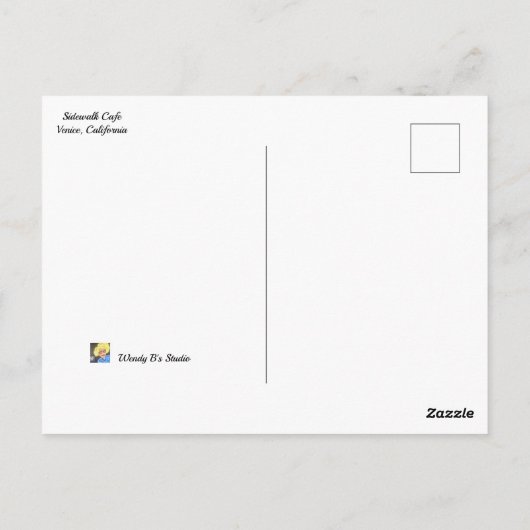 Sidewalk Café Postkarte (Rückseite)
