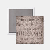 "Sidewalk Dreams-Little Italy, NYC Magnet" Magnet (Vorderseite/Rückseite)