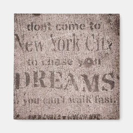 "Sidewalk Dreams-Little Italy, NYC Magnet" Magnet