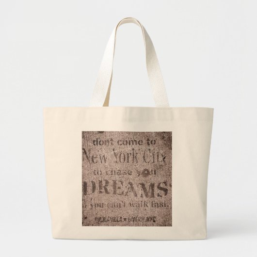 "Sidewalk Dreams-Little Italy, NYC" Tote Bag Jumbo Stoffbeutel (Vorne)
