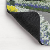 Sidewalk durch Tulpen und Daffodien, Mousepad (Ecke)