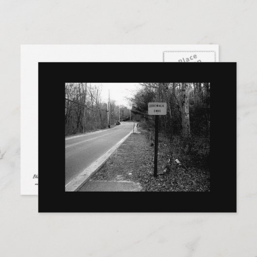Sidewalk Ends Postkarte (Vorne/Hinten)