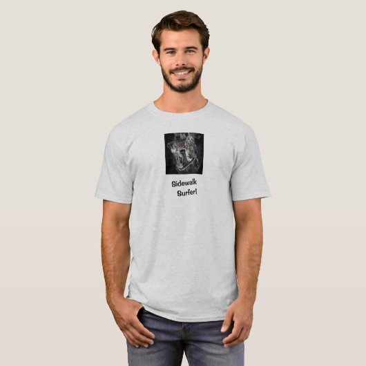 Sidewalk Surfer Pro Image Grau Skater T - Shirt (Vorne ganz)