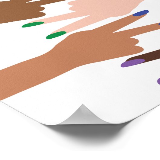 Sideways Peace Signs Poster (Ecke)