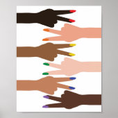 Sideways Peace Signs Poster (Vorne)