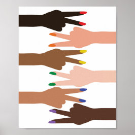 Sideways Peace Signs Poster