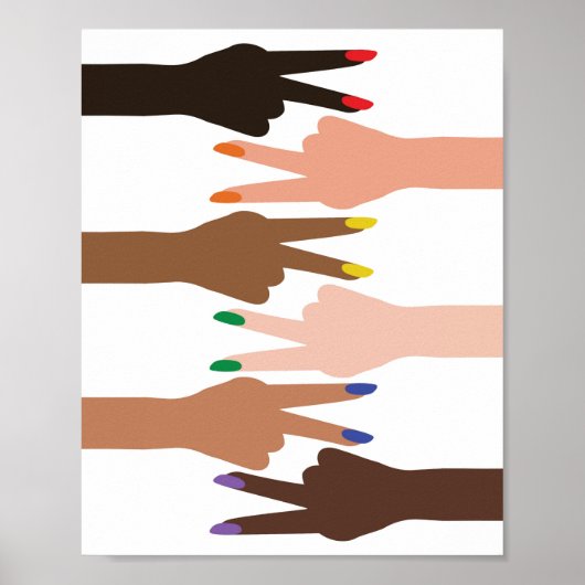 Sideways Peace Signs Poster (Vorne)