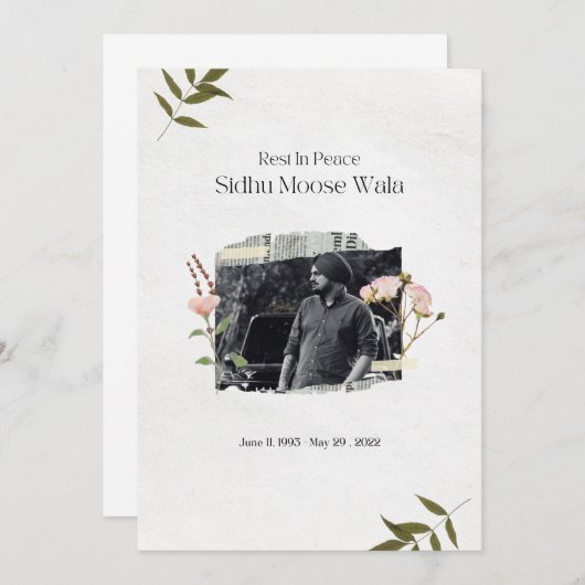 Sidhu-Elchwala-Rippe Einladung (Vorne/Hinten)