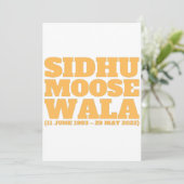 Sidhu Moose Wala 1993-2022  Einladung (Stehend Vorderseite)