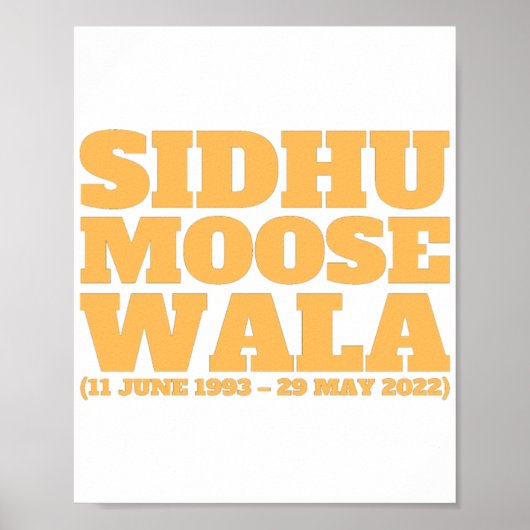 Sidhu Moose Wala 1993-2022 Poster (Vorne)